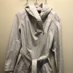 Jessica Simpson Lightweight Herringbone Print Rain Shell Jacket M Nwt Mrsp $210